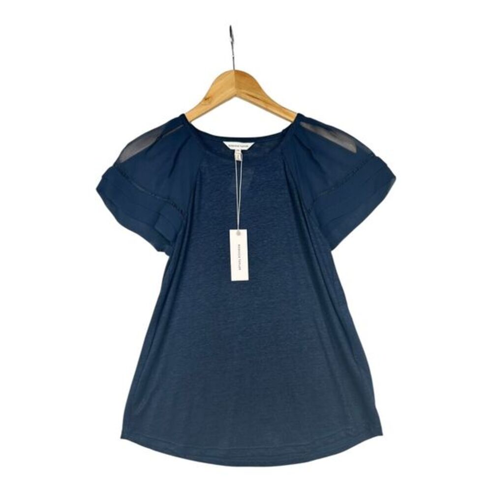 Rebecca Taylor Navy Short Sleeve Tee